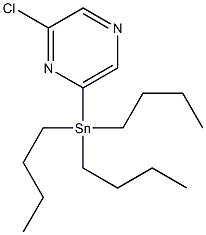 2-chloro-6-(tributylstannyl)pyrazine 化学構造式