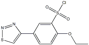 2-ethoxy-5-(1,2,3-thiadiazol-4-yl)benzene-1-sulfonyl chloride Struktur