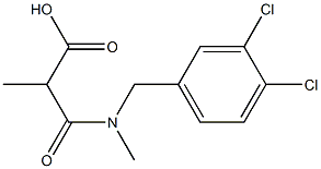 3-((3,4-dichlorobenzyl)(methyl)amino)-2-methyl-3-oxopropanoic acid Struktur