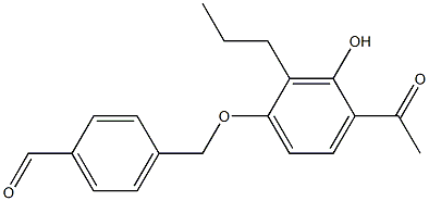 4-((4-acetyl-3-hydroxy-2-propylphenoxy)methyl)benzaldehyde Structure