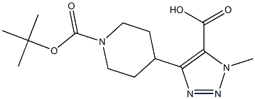 4-(1-(tert-butoxycarbonyl)piperidin-4-yl)-1-methyl-1H-1,2,3-triazole-5-carboxylic acid Structure