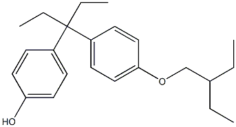 4-(3-(4-(2-ethylbutoxy)phenyl)pentan-3-yl)phenol 结构式