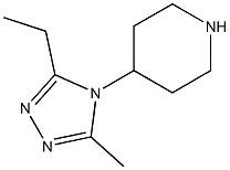 4-(3-ethyl-5-methyl-4H-1,2,4-triazol-4-yl)piperidine Struktur