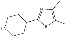 4,5-dimethyl-2-(piperidin-4-yl)thiazole Struktur