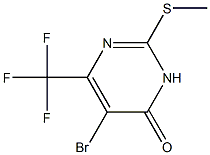 5-bromo-2-(methylthio)-6-(trifluoromethyl)pyrimidin-4(3H)-one Struktur