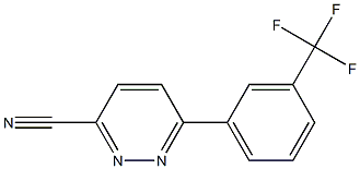 6-(3-(trifluoromethyl)phenyl)pyridazine-3-carbonitrile 化学構造式