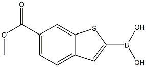 6-(methoxycarbonyl)benzo[b]thiophen-2-ylboronic acid 化学構造式