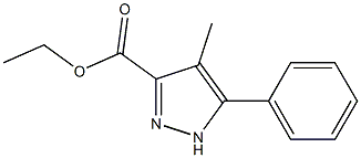 ethyl 4-methyl-5-phenyl-1H-pyrazole-3-carboxylate 化学構造式