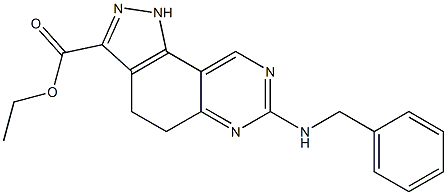 ethyl 7-(benzylamino)-4,5-dihydro-1H-pyrazolo[3,4-f]quinazoline-3-carboxylate Struktur