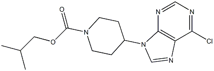 isobutyl 4-(6-chloro-9H-purin-9-yl)piperidine-1-carboxylate Struktur