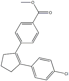 methyl 4-(2-(4-chlorophenyl)cyclopent-1-enyl)benzoate Structure