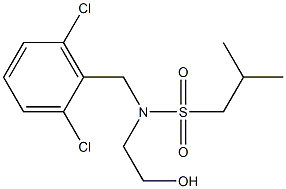 N-(2,6-dichlorobenzyl)-N-(2-hydroxyethyl)-2-methylpropane-1-sulfonamide Struktur