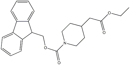 ETHYL N-FMOC-4-PIPERIDINEACETATE Struktur