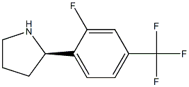 (R)-2-(2-fluoro-4-(trifluoromethyl)phenyl)pyrrolidine,,结构式