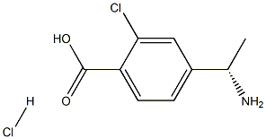 (S)-4-(1-aminoethyl)-2-chlorobenzoic acid hydrochloride,,结构式