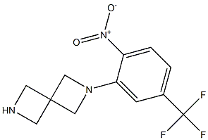 2-(2-nitro-5-(trifluoromethyl)phenyl)-2,6-diazaspiro[3.3]heptane,,结构式