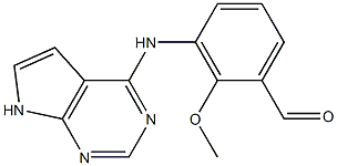 2-Methoxy-3-(7H-pyrrolo[2,3-d]pyrimidin-4-ylamino)-benzaldehyde 结构式