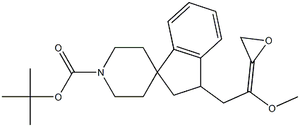 tert-butyl 1-(2-methoxy-2-oxidanylidene-ethyl)spiro[1,2-dihydroindene-3,4'-piperidine]-1'-carboxylate 结构式