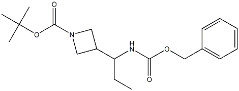 3-(1-Benzyloxycarbonylamino-propyl)-azetidine-1-carboxylic acid tert-butyl ester,,结构式