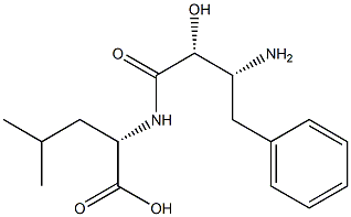 N-[(2R,3R)-3-amino-2-hydroxy-4-phenylbutanoyl]-L-Leucine Structure