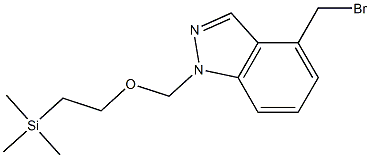 4-(bromomethyl)-1-{[2-(trimethylsilyl)ethoxy]methyl}-1H-indazole Struktur