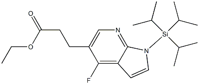 ethyl 3-{4-fluoro-1-[tris(propan-2-yl)silyl]-1H-pyrrolo[2,3-b]pyridin-5-yl}propanoate, 2173991-91-6, 结构式