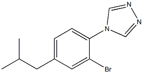 4-(2-bromo-4-isobutylphenyl)-4H-1,2,4-triazole,,结构式