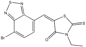 5-((7-bromobenzo[c][1,2,5]thiadiazol-4-yl)methylene)-3-ethyl-2-thioxothiazolidin-4-one Struktur