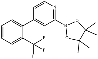2-(4,4,5,5-tetramethyl-1,3,2-dioxaborolan-2-yl)-4-(2-(trifluoromethyl)phenyl)pyridine Structure