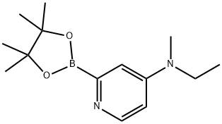 N-ethyl-N-methyl-2-(4,4,5,5-tetramethyl-1,3,2-dioxaborolan-2-yl)pyridin-4-amine Structure