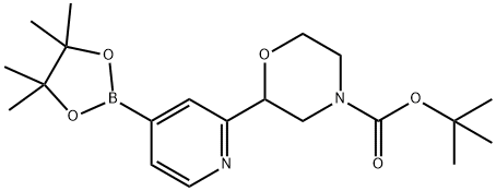 tert-butyl 2-(4-(4,4,5,5-tetramethyl-1,3,2-dioxaborolan-2-yl)pyridin-2-yl)morpholine-4-carboxylate 结构式