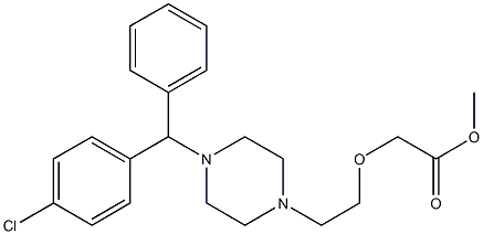 methyl 2-(2-(4-((4-chlorophenyl)(phenyl)methyl)piperazin-1-yl)ethoxy)acetate,,结构式
