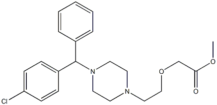 methyl 2-(2-(4-((4-chlorophenyl)(phenyl)methyl)piperazin-1-yl)ethoxy)acetate Structure