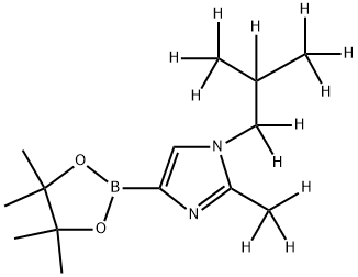 [1-(iso-Butyl)-2-methyl-d12]-imidazole-4-boronic acid pinacol ester Structure