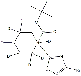 4-Bromo-2-[N-Boc-(piperazin-d8)-1-yl]thiazole Struktur