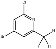 4-Bromo-2-chloro-6-(methyl-d3)-pyridine Struktur