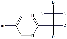 5-Bromo-2-(ethyl-d5)-pyrimidine Struktur