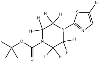 5-Bromo-2-[N-Boc-(piperazin-d8)-1-yl]thiazole Structure