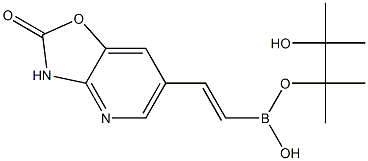 (E)-[2-[2-Oxo-2,3-dihydrooxazolo[4,5-b]pyridin-6-yl]vinyl]boronic Acid Pinacol Ester Structure