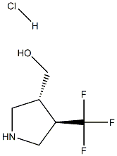 [(3R,4R)-4-(trifluoromethyl)pyrrolidin-3-yl]methanol hydrochloride Structure
