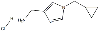 [1-(Cyclopropylmethyl)-1H-imidazol-4-yl]methanamine hydrochloride Structure