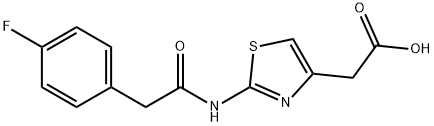 2-{2-[2-(4-fluorophenyl)acetamido]-1,3-thiazol-4-yl}acetic acid Structure