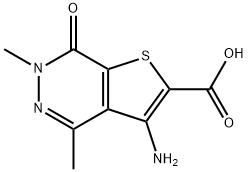 3-AMINO-4,6-DIMETHYL-7-OXO-6,7-DIHYDROTHIENO[2,3-D]PYRIDAZINE-2-CARBOXYLIC ACID Structure