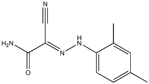 2-cyano-2-[(2,4-dimethylphenyl)hydrazono]acetamide Structure