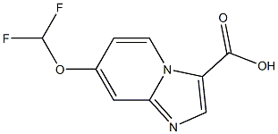 7-(DIFLUOROMETHOXY)IMIDAZO[1,2-A]PYRIDINE-3-CARBOXYLIC ACID Struktur
