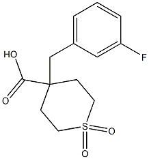 4-[(3-Fluorophenyl)methyl]-1,1-dioxo-1Lambda(6)-thiane-4-carboxylic acid Structure