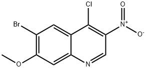 6-BROMO-4-CHLORO-7-METHOXY-3-NITROQUINOLINE Structure