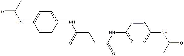 N,N'-bis[4-(acetylamino)phenyl]succinamide 化学構造式