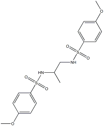 N,N'-propane-1,2-diylbis(4-methoxybenzenesulfonamide) Structure