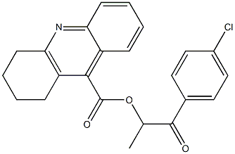 1-(4-chlorophenyl)-1-oxopropan-2-yl 1,2,3,4-tetrahydroacridine-9-carboxylate Struktur